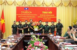 Đoàn cán bộ Tổng cục Chính trị Quân đội nhân dân Lào trao đổi kinh nghiệm công tác dân vận tại Sư đoàn 3